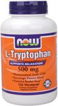 NOW L-Tryptophan 500 mg - 120 Vcaps, Vegetarian!