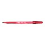 Bic softfeel stic pens, medium point, 1.0mm, Red Ink/Red barrel, 12/pk (070330131033)