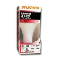 Sylvania Lighting 50 150 3WAY SW Soft White Light Bulb 50 100 150w(pack of 12) by 