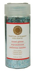 Martha Stewart Blue Topaz Tinsel Glitter Large
