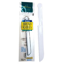 12 White Plastic Bread Knife (06-1092) by Waddington North America