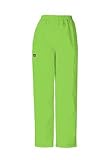 Cherokee Workwear Women's Cargo W4200 Pull-On Scrub Pant (Lime Green, X-Small)