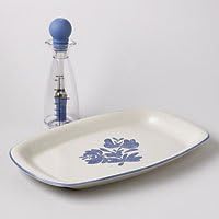 Pfaltzgraff Yorktowne Stoneware Barbecue Tray &amp; Baster Bottle Set