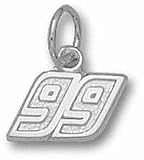 Carl Edwards Small Driver Number 99 1/4 Charm - Sterling Silver Jewelry