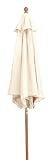Camelot 3m Wooden Parasol - Cream