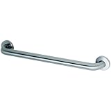 Bobrick 6806x36 304 Stainless Steel Straight Grab Bar with Concealed Mounting Snap Flange, Satin Finish, 1-1/2" Diameter x 36" Length