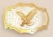 German Silver Eagle Western Belt Buckle   3-1/8" x 2-1/8"