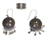 Sterling Silver Set Earring and Ring (erss044)