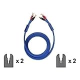 OEHLBACH Air Blue 5, 2x2m, speaker cable with high end lugs. Wires made from high purity HPOCC copper, 2*3mm. Air dielectric. Colour: Blue. STAR RATING : 5.