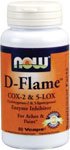 NOW D-FLAME COX-2 & 5-LOX ENZYME INHIBITOR - 90 Vegetarian Capsules