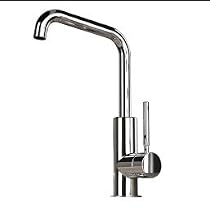 Design Waschtischarmatur / Küchenarmatur SA-013, Wasserhahn mit einhebelmischer Mischbatterie für Spüle / Waschbecken in Küche / Bad, Sanitär-Armatur aus Chrom (verchromt), als Badarmatur und Spültischarmatur einsetzbar, DAW - Armaturen