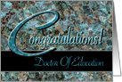 D.Ed. Graduate Congratulations Turquoise Stone Card