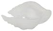 Art Glass Small White Seashell Bowl 6"L x 3.75"W Set of Two
