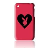 Licensed Playboy Pink Apple iPhone 4 4S Faceplate Hard Protector Case Heart