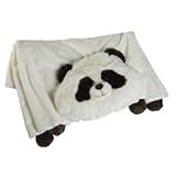 21XvwFvgYhL. SL160  The Original My Pillow Pets PAnda Blanket   Black And White