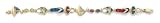 14k Beach Theme Opal Inlay Bracelet - 7.25 Inch