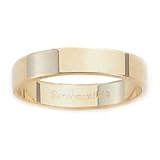 14K Yellow Gold 4mm Flat Traditional Fit Wedding Band Ring (Sizes 4 to 8). BENCHMARK - Lifetime Warranty - Lifetime Warranty