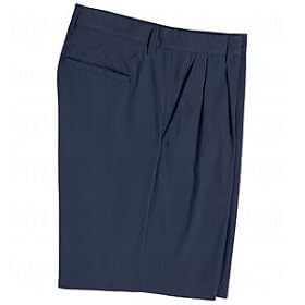 Ashworth Mens Herringbone Texture Pleated Shorts by