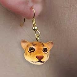 Jaguar - Wild Kingdom Figurine Earrings - Hooks