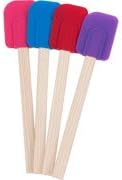 Silicone Spatula w/ Wooden Handle, 4-piece Set , 4 Colors - Kitchen Tough
