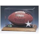Dallas Cowboys Wood Base Football Display Case