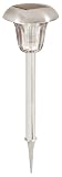 Woods Industries 95410 Moonrays Vino 4-Pack of Solar Fixtures Stainless Steel, Pewter Finish