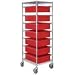 Quantum Storage Systems BC212469M Wire Bin Cart with no Bins, Chrome Finish, 21" Width x 24" Length x 69" Height