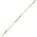 Ladies 9 Diamond Cut Beaded Anklet