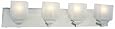 Design House 506519 Syrah 4-Light Vanity, 6.75-Inch by 30-Inch, Satin Nickel