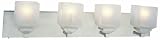 Design House 506519 Syrah 4-Light Vanity, 6.75-Inch by 30-Inch, Satin Nickel