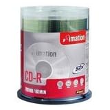 IMATION CD-R MEDIA 52X 700MB 80MIN SILVER INKJET PRINTABLE HUB W/SPINDLE 100-PK (Retail)