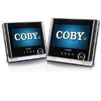 Coby TFDVD7751 7-Inch Tablet Portable Dual Screen DVD Player, Black