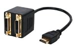 Gold-Plated Cable Splitter HDMI to 2x DVI-D
