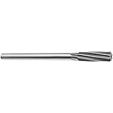 Drill America DWRR Series Qualtech High-Speed Steel Chucking Reamer, Straight Flute, Round Shank, Uncoated (Bright) Finish, 12mm Size (Pack of 1)