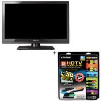 Best value Shop for Toshiba 24SL410 24 inch 1080p LED HDTV, with Basic Accessory Kit (2 HDMI Cables, 1 RGB Cable, 1 Audio Cable, Plasma / LCD Cleaning Kit)
