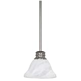 Buy Nuvo 60 365 Empire Mini Pendant with Hang-Straight Canopy with Alabaster Glass,... by Nuvo