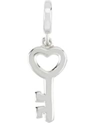 Gold Fashion Tiny Key Charm 14K White 84625