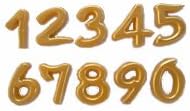 Resin Number 1 Set Made By Professional Artisan for Home Decor (Gold) Size 1.5 Inch
