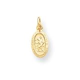 14k Saint Christopher Medal Pendant
