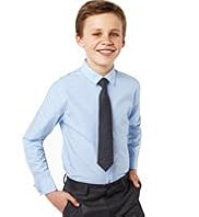 Autograph Pure Cotton Striped Shirt & Tie Set