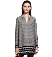 Autograph Border Block Print Top