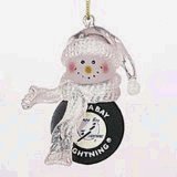 Tampa Bay Lightning 2.5" Acrylic Basketball Snowman Holiday Ornament - NHL Hockey