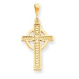 14k Celtic Cross Pendant - Measures 26x18mm - JewelryWeb