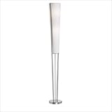 Dainolite 83323F-SC Floor Lamp with Linen Shade, Satin Chrome