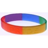 Click here to buy Rainbow Pride Bracelet Wristband by sci.