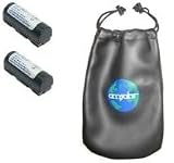 Amsahr - Valuepack (2 Count): Digital Replacement Battery For Specific Digital Camera And Camcorder Models / Compatible With Epson: B32B818232, B32B818233, Epalb1, Eu-85, Fujifilm Np-80, Kodak Klic-3000, Kyocera Bp-1100, Leica Np-80, Ricoh: Db-20, Db-20L, Toshiba: Pdr-Bt1, Pdr-Bt2, Pdr-Bt2A (Not For Kyocera Bp-1100S) - Includes Leatherette Camera / Lens Accessories Pouch