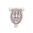 Holy Spirit with Fiat Mary Center - Pewter Rosary triangle (1.5cm - 0.6 inches)