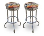 2 African - Serengeti Specialty / Custom Barstools Set