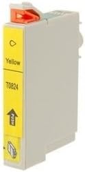 T0824 Y 17ml Yellow Disposable Ink Jet Cartridge for EPSON STYLUS Photo R270, R390, R590 (Grey)+ Worldwide free shiping