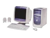HP Pavilion 700.fr - Tower - 1 x C 1.2 GHz - RAM 128 MB - HDD 1 x 40 GB - DVD - CD-RW - GF2 MX 200 - Mdm - Win XP Home - Monitor : none